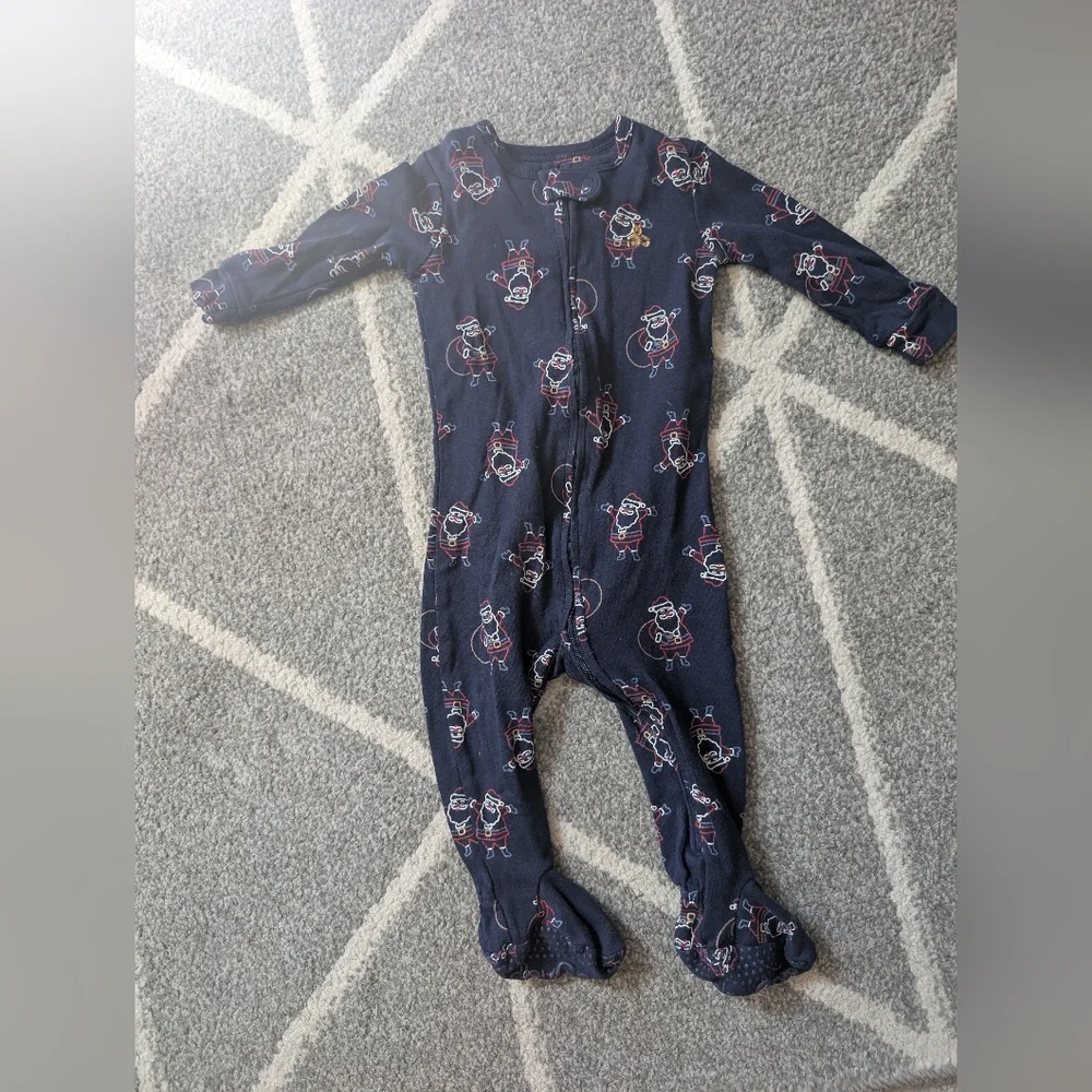 Baby‎ Gap Unisex Christmas Holiday Cotton Footed Pajamas, 6-12 Months